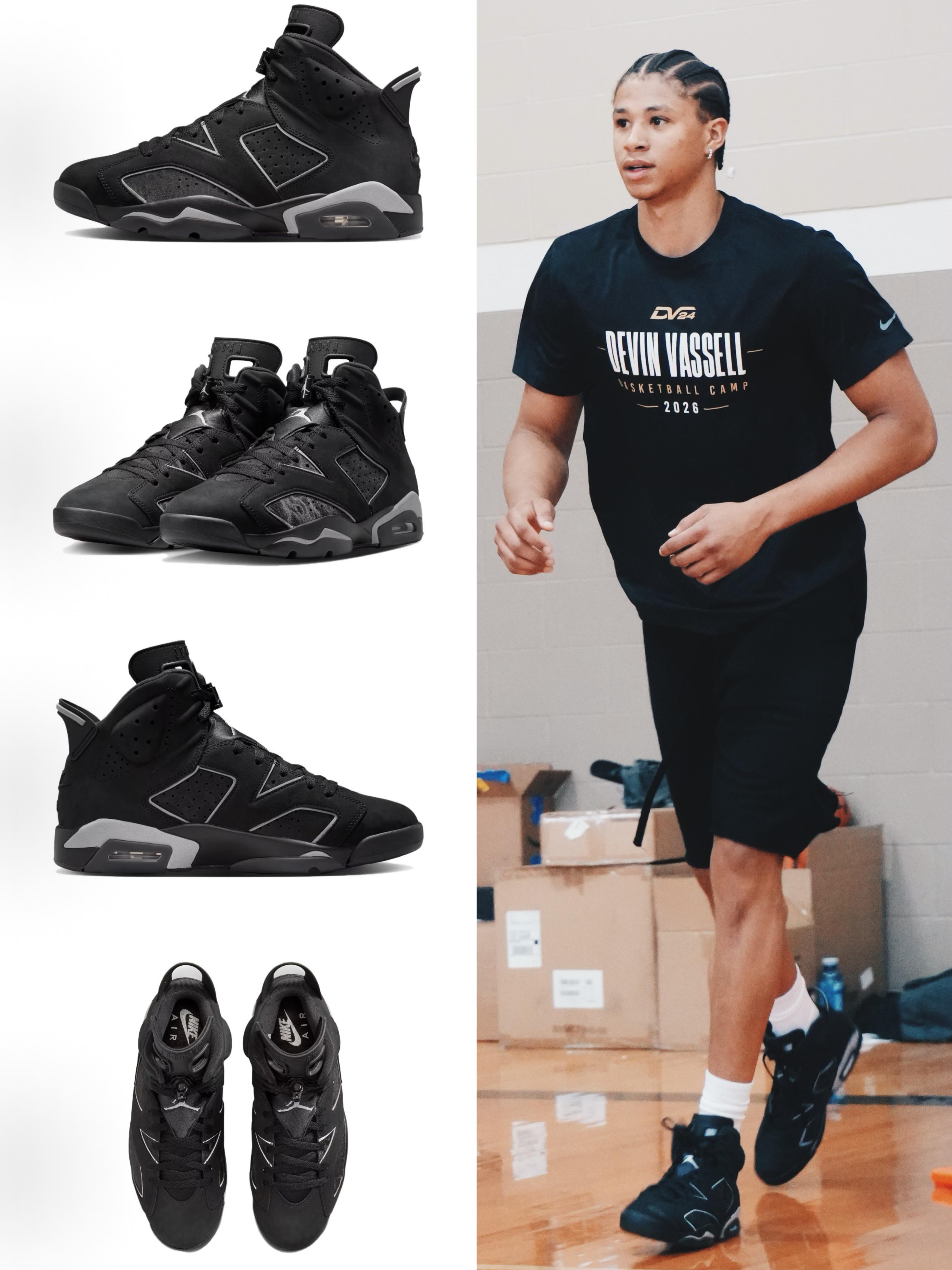 马刺新星亮相活动!卡特·布莱恩特上脚经典Air Jordan 6气场拉满!